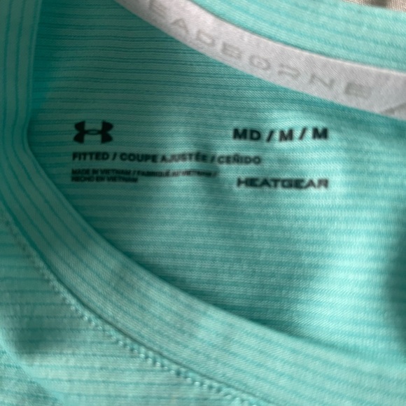 Under Armour running top, mint green, medium - Picture 3 of 3